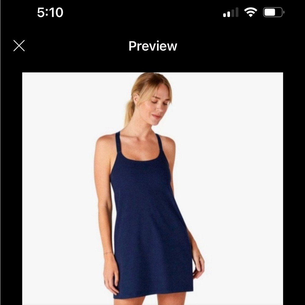 Beyond Yoga Navy Top